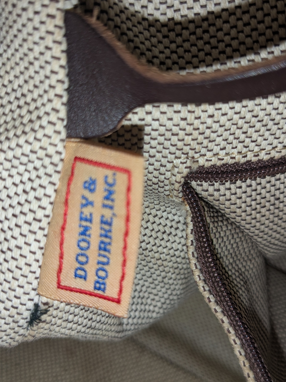 Dooney & Bourke Tan Croc-Embossed Shoulder Bag with Dark Brown Trim - Picture 8 of 11